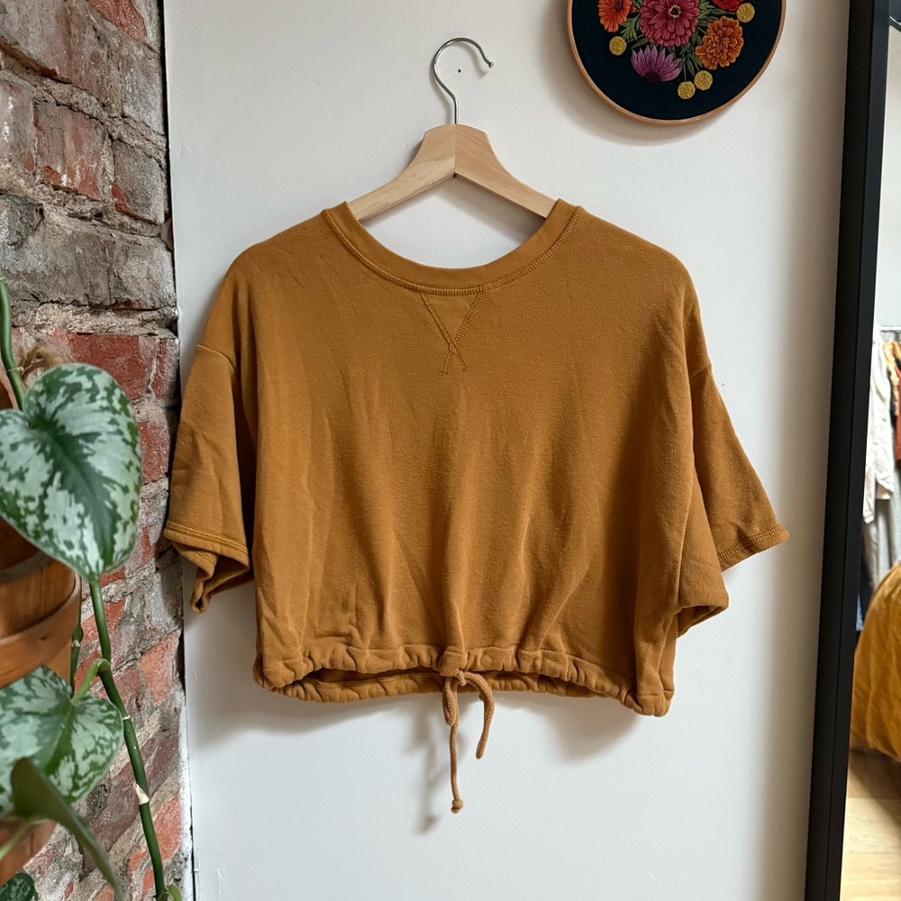 American Eagle | Cropped Short-Sleeve Sweater | XS